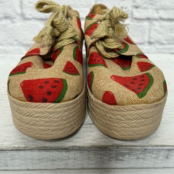 Cute Watermelon Canvas Platform Sneakers - Picture 10 of 16